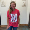 OK Small Town America Stars & Bows V-Neck Short Sleeve T Shirt