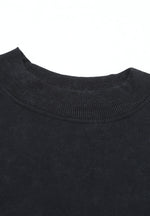 Mock Neck Dropped Shoulder Sweatshirt