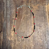 9 inch Sterling Silver with Black & Red Bead Detail Bracelet / Anklet - Country Lace Boutique