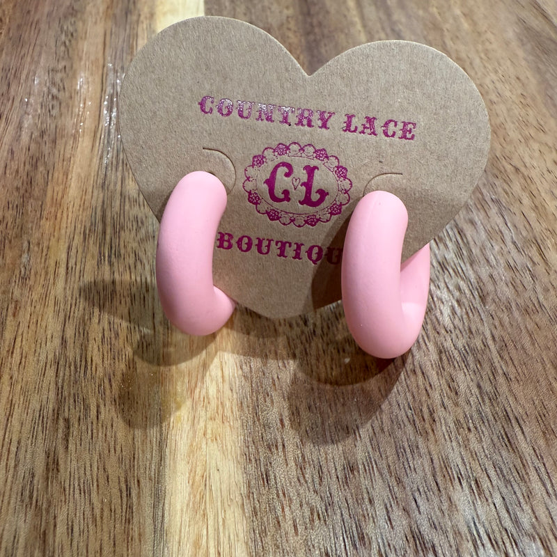 Fun Chunky Hoop Fashion Earrings