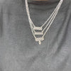3 Piece Boot Stitch Silver Fashion Necklace