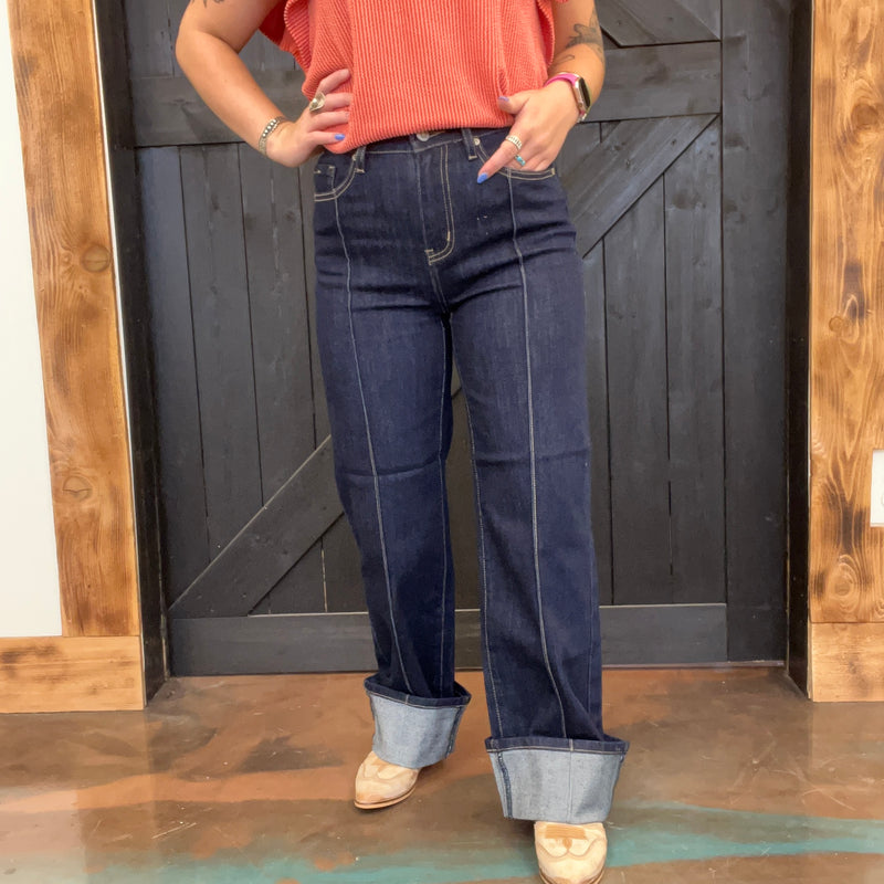 darkstraightpintuckjeans