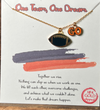 Orange & Navy Go Football Gold Fashion Necklace