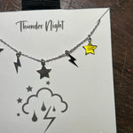 Silver Thunder Night Fashion Necklace