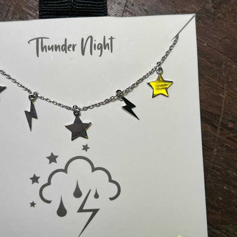 Silver Thunder Night Fashion Necklace