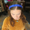 Skinny Royal Blue Rhinestone Headband