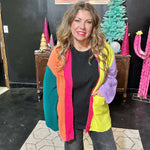 Colorful Button Cardigan Sweater