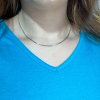 16 Inch Sterling Box Chain Sterling Silver Necklace