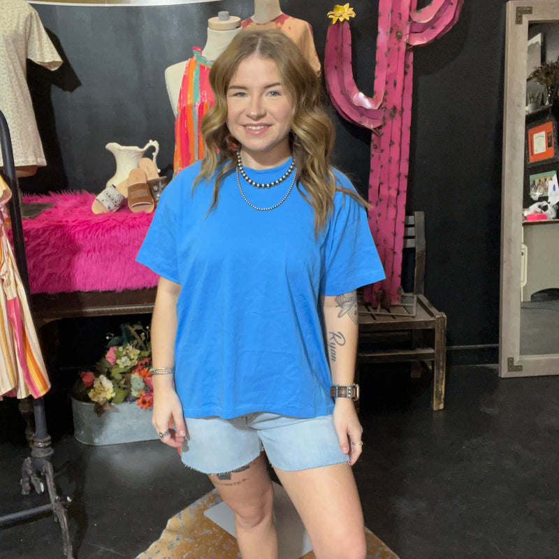 Dab Blue Hi Lo T Shirt
