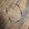9 inch Sterling Silver with Black Detail Genuine Bracelet / Anklet