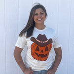Pumpkin w/ Cowboy Hat Cream T-Shirt