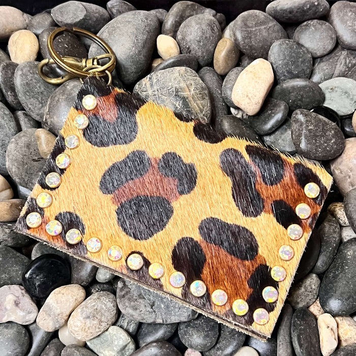 Animal Print and Crystal Holder Wallet