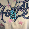 Amazing Turquoise Cluster Genuine Pendant for Necklace