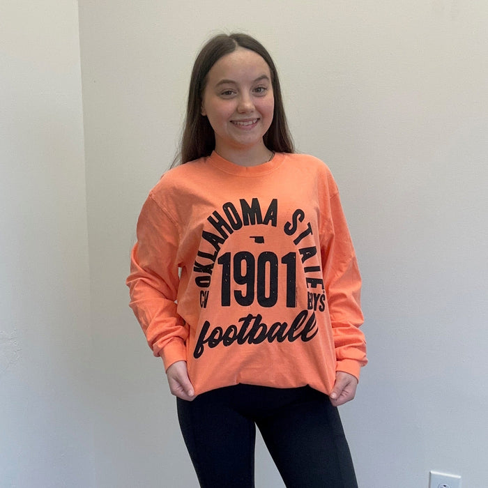  orange 'Oklahoma State Football' sweatshirt 