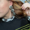 3 Fancy Stamped Dangle Concho Genuine Earring.