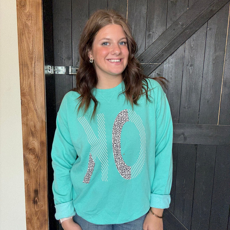 Turquoise OK Sweatshirt/ Medium
