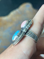 Stunning Golden Hill & Pink Conch Genuine Ring