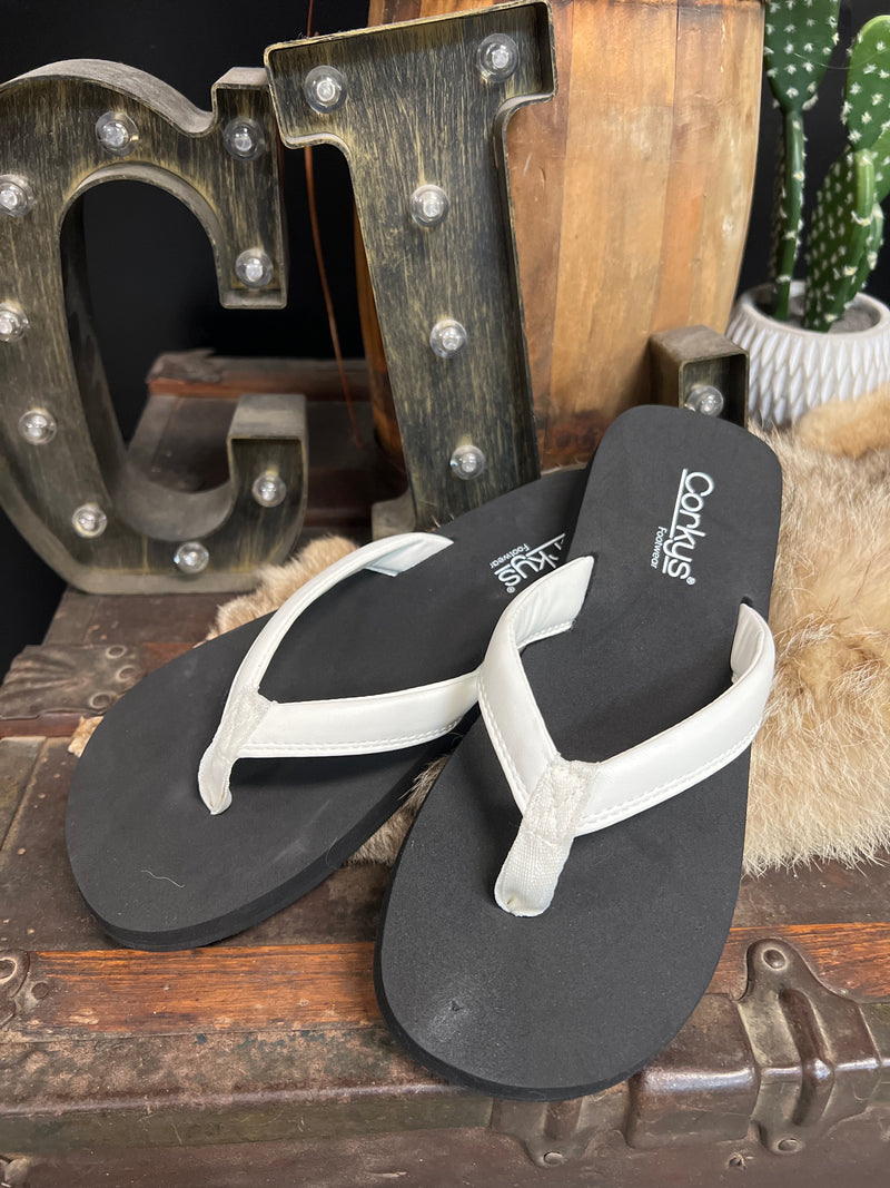 White Summer Plans Corky Flip Flop
