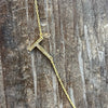 Flat Sideways Gold Fashion Letter Necklace