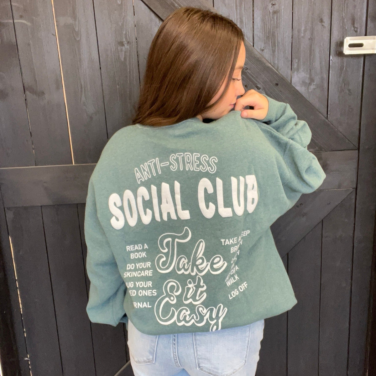  green sweatshirt  ANTI STRESS SOCIAL CLUB