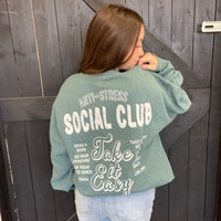  green sweatshirt  ANTI STRESS SOCIAL CLUB