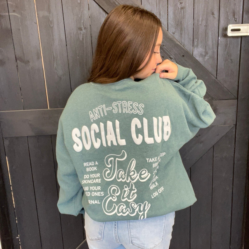  green sweatshirt  ANTI STRESS SOCIAL CLUB