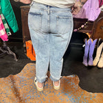 Acidwash High Waisted Kancan Leg Jeans2