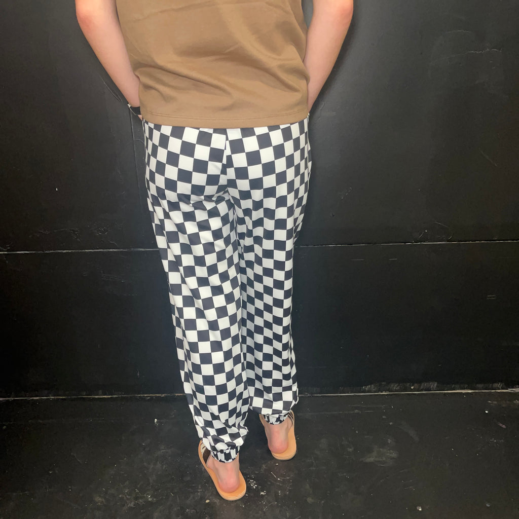 Around The Track Checkered Joggers1