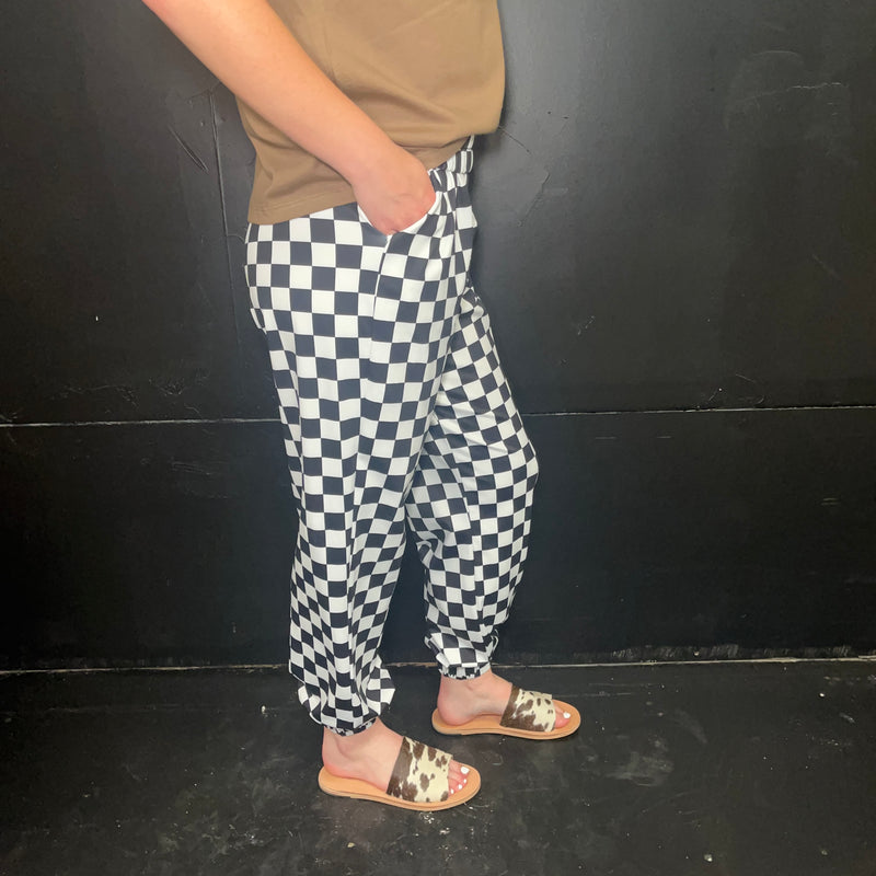 Around The Track Checkered Joggers2