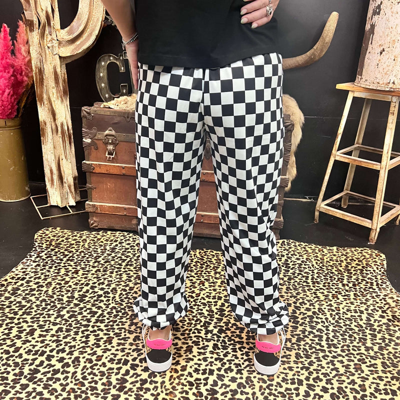 Around The Track Checkered Joggers9