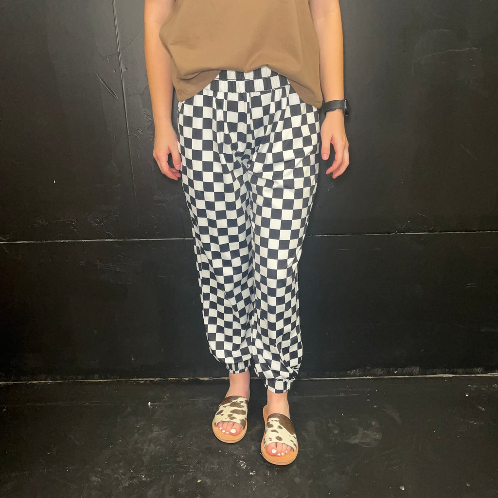 Around The Track Checkered Joggers