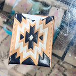 White Aztec Card Holder Wallet
