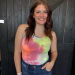 Tie Dye Tank Top Bodysuit