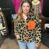 Neon, orange, and leopard fuzzy Jacket