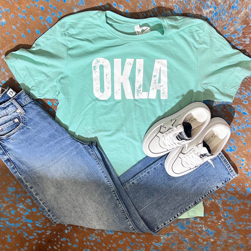 Mint Green OKLA Crew Neck T-shirt / XL