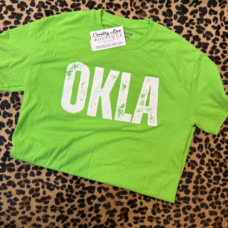 OKLA Lime Crew Neck T-shirt