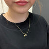 Flat Sideways Gold Fashion Letter Necklace