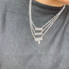 3 Piece Boot Stitch Silver Fashion Necklace