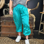 Turquoise Motor Sport Cargo Pant Joggers