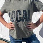 Heather Olive Local Crew Neck T-shirt