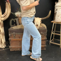 Light Wash High Rise Wide Leg 90's Risen Jeans