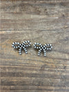 Bow Fake Navajo Pearl Post Fashion Earring