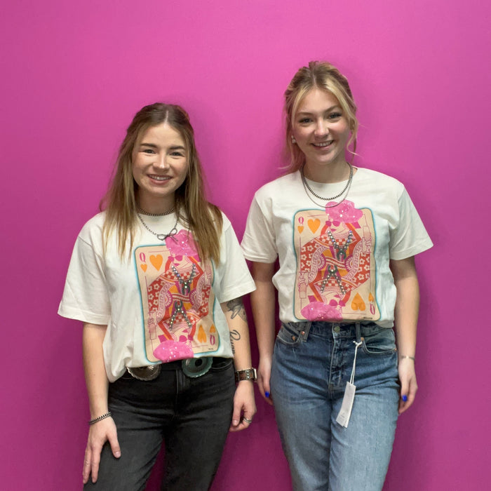 Tan and Pink Bling Queen T- Shirt