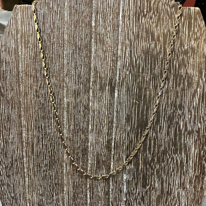 15 Inch Hook Link with Detail Gold Fashion Necklace with 3 Inch Extender