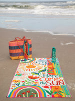Microfiber Beach Towel - Here Comes The Sun