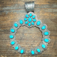 Big Campitos Turquoise Naja Genuine Pendant for Necklace
