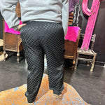 Black Checkered Friday Night Cargo Pant Joggers1