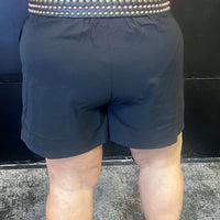 Black Dressy Pleated Shorts77