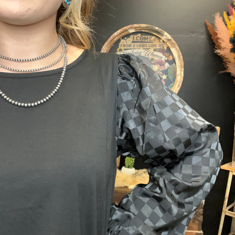 Black Friday Night Top Long Bubble Sleeve Top1