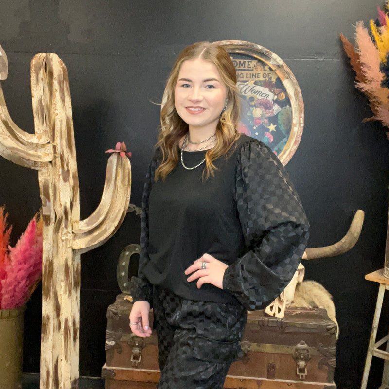 Black Friday Night Top Long Bubble Sleeve Top3